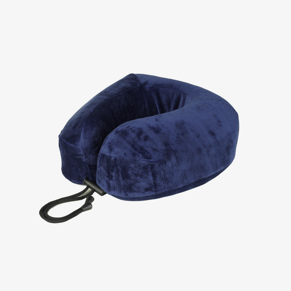 Deluxe Memory Foam Neck Pillow in Navy