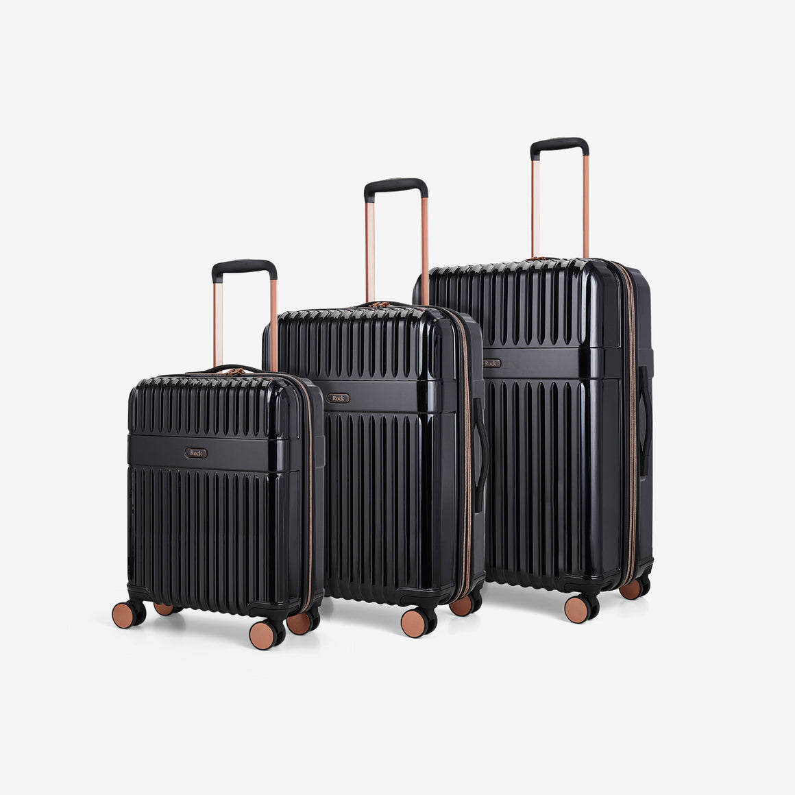 Selene Set of 3 Suitcases in Black