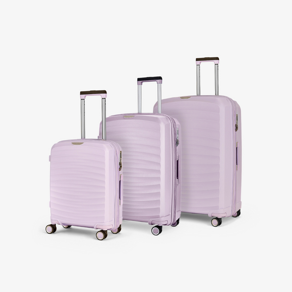 Sunwave Set of 3 Suitcases in Lilac