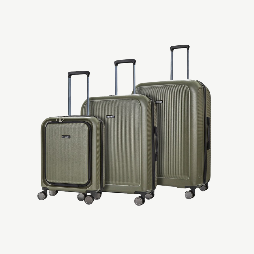 Austin Set of 3 Suitcases in Olive Green