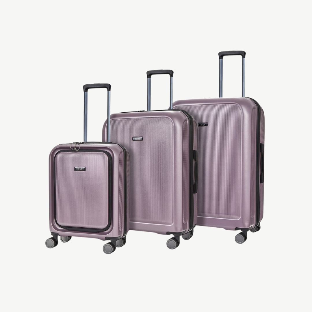 Austin Set of 3 Suitcases in Purple