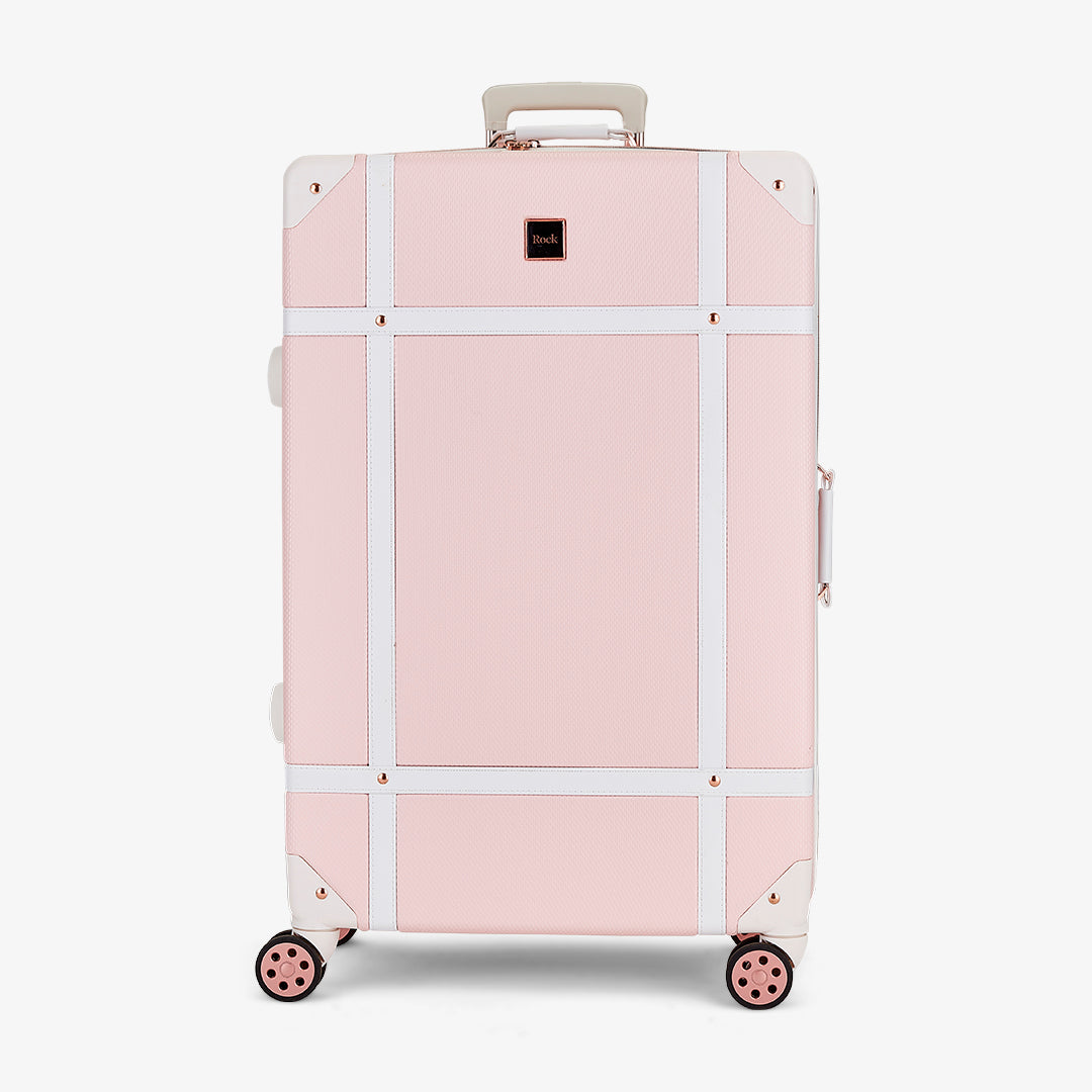 Vintage Large Suitcase in Baby Pink