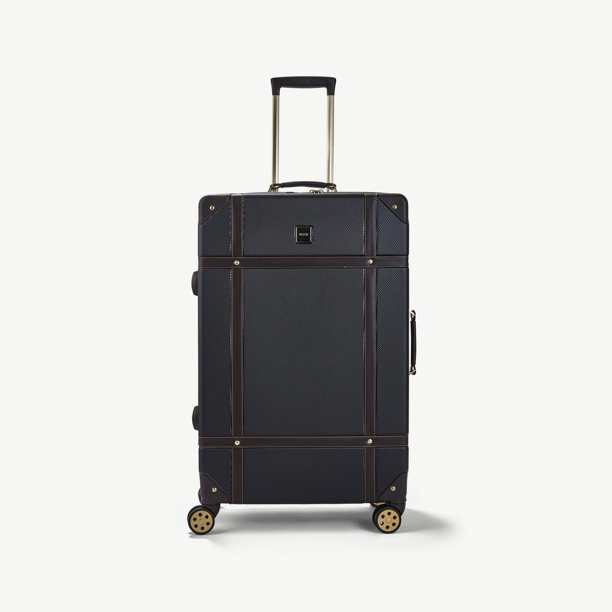 Vintage Large Suitcase | Black | Rock Luggage
