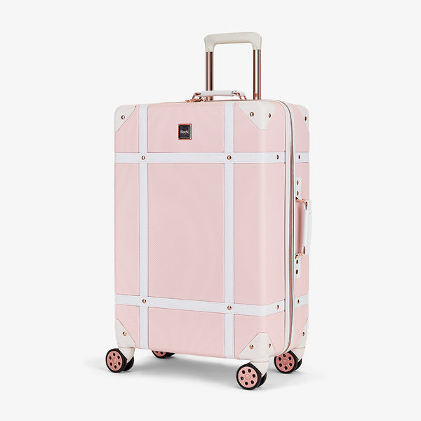 Pink vintage luggage on sale