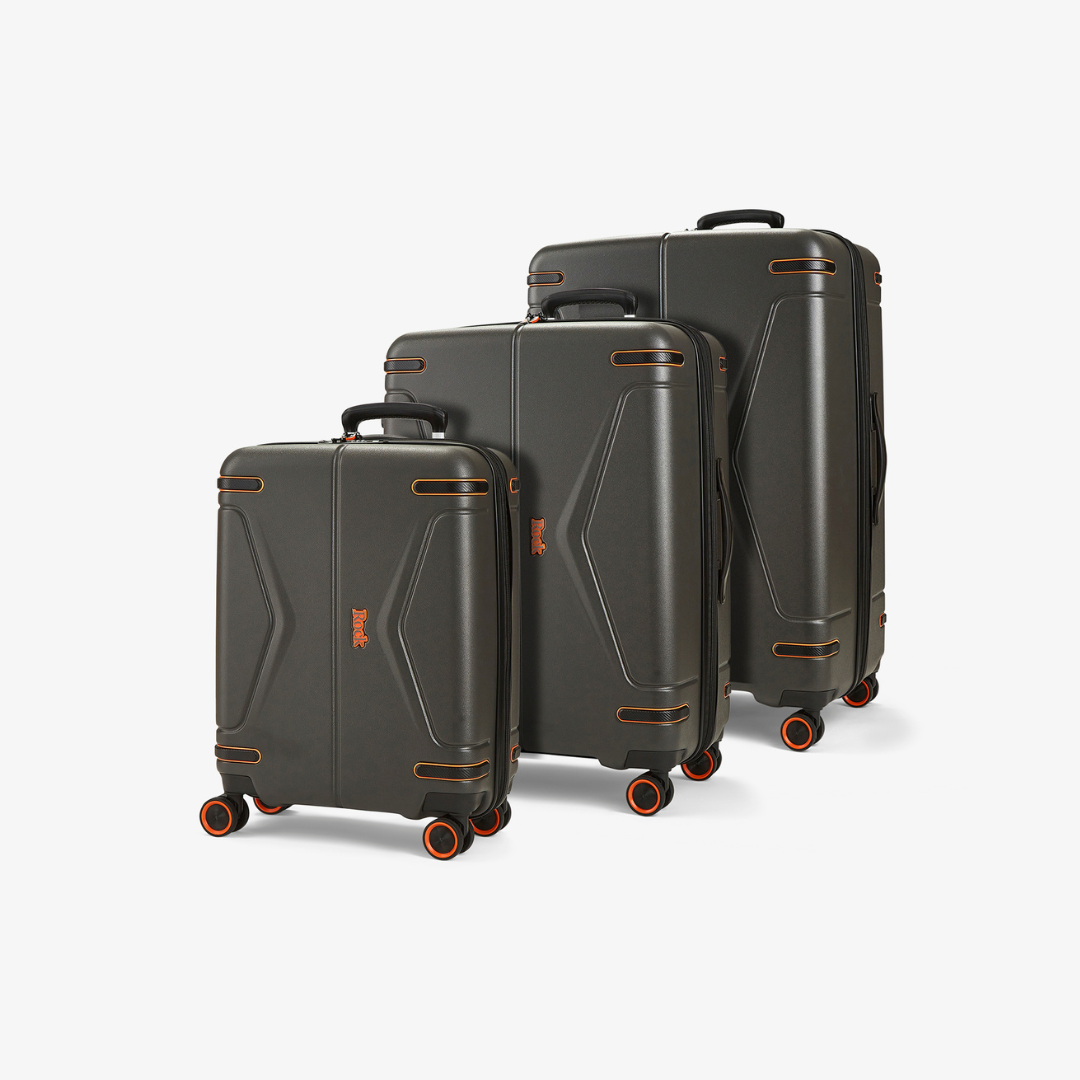 Genesis Set of 3 Suitcases in Charcoal