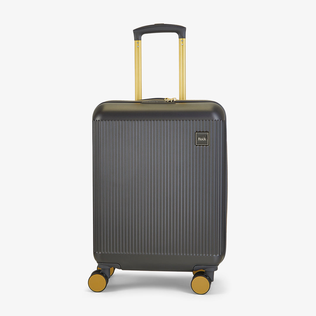 Aria Small Suitcase in Charcoal with Gold