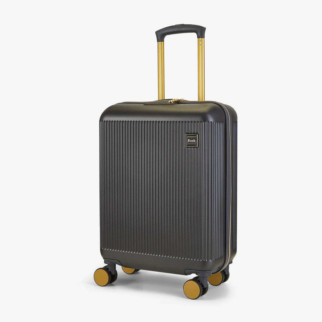 Aria Small Suitcase in Charcoal with Gold