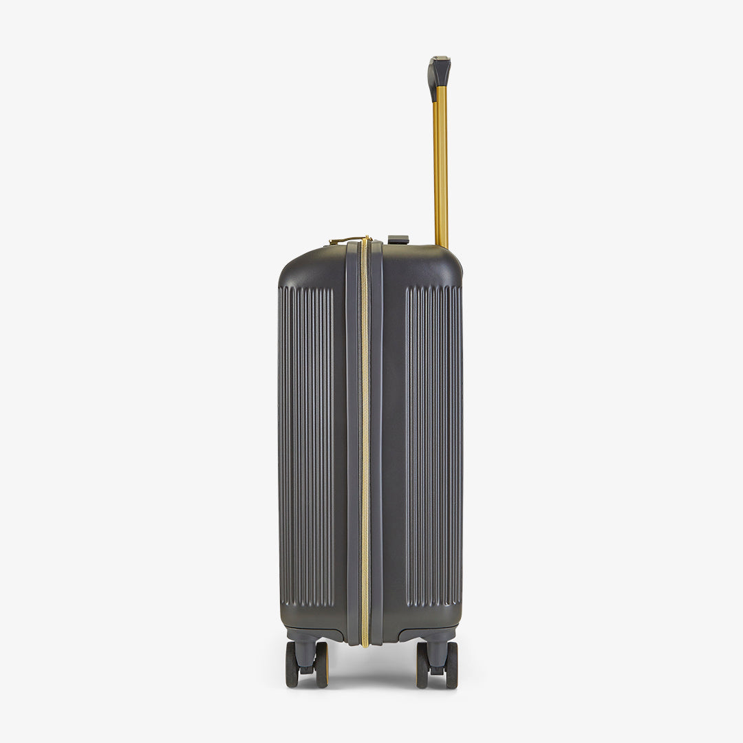 Aria Small Suitcase in Charcoal with Gold