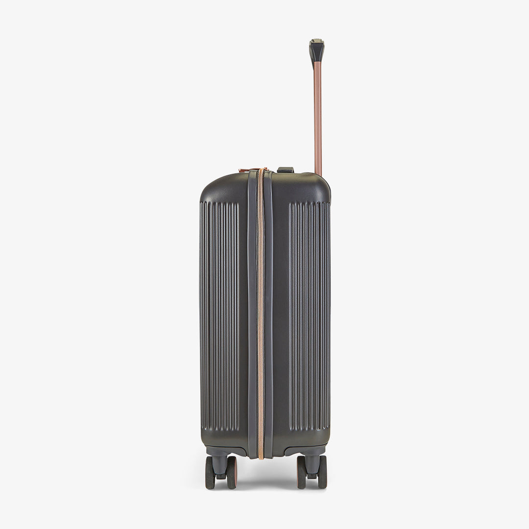 Aria Small Suitcase in Charcoal with Rose Gold