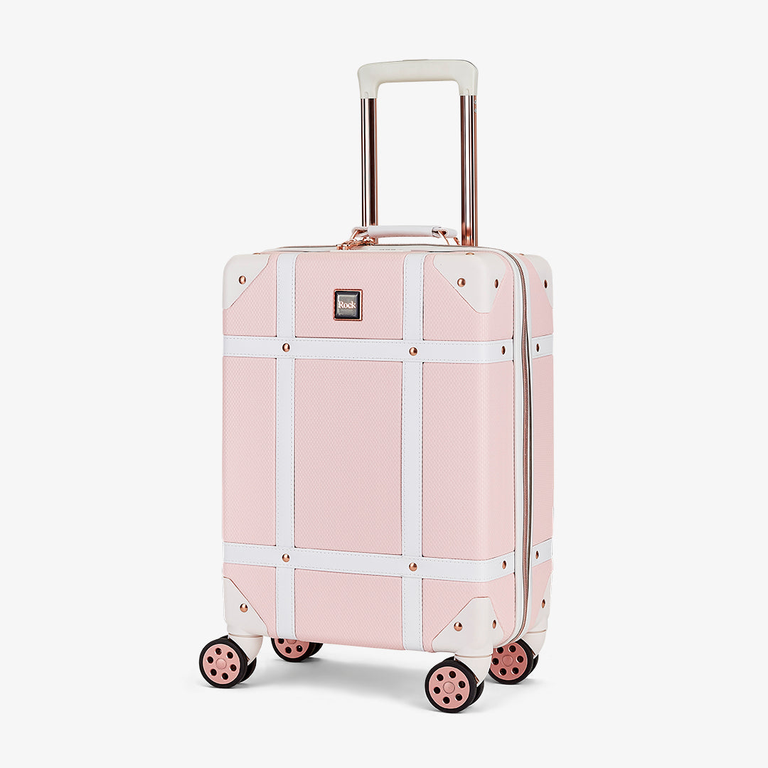 Vintage Small Suitcase | Baby Pink | Rock Luggage