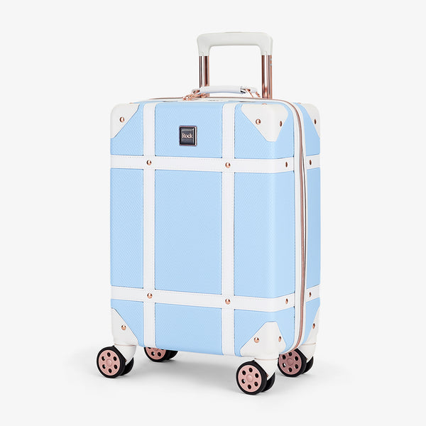 Vintage Small Suitcase Sky Blue Rock Luggage