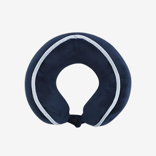 Memory Foam Neck Pillow with Carry Pouch in Navy