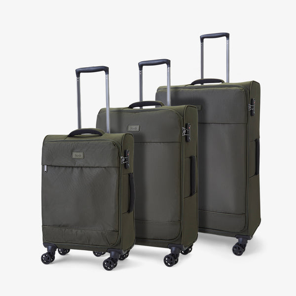 Olive green luggage set on sale