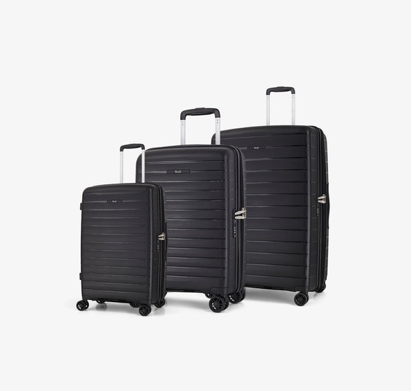 Palma Set of 3 Suitcases in Black