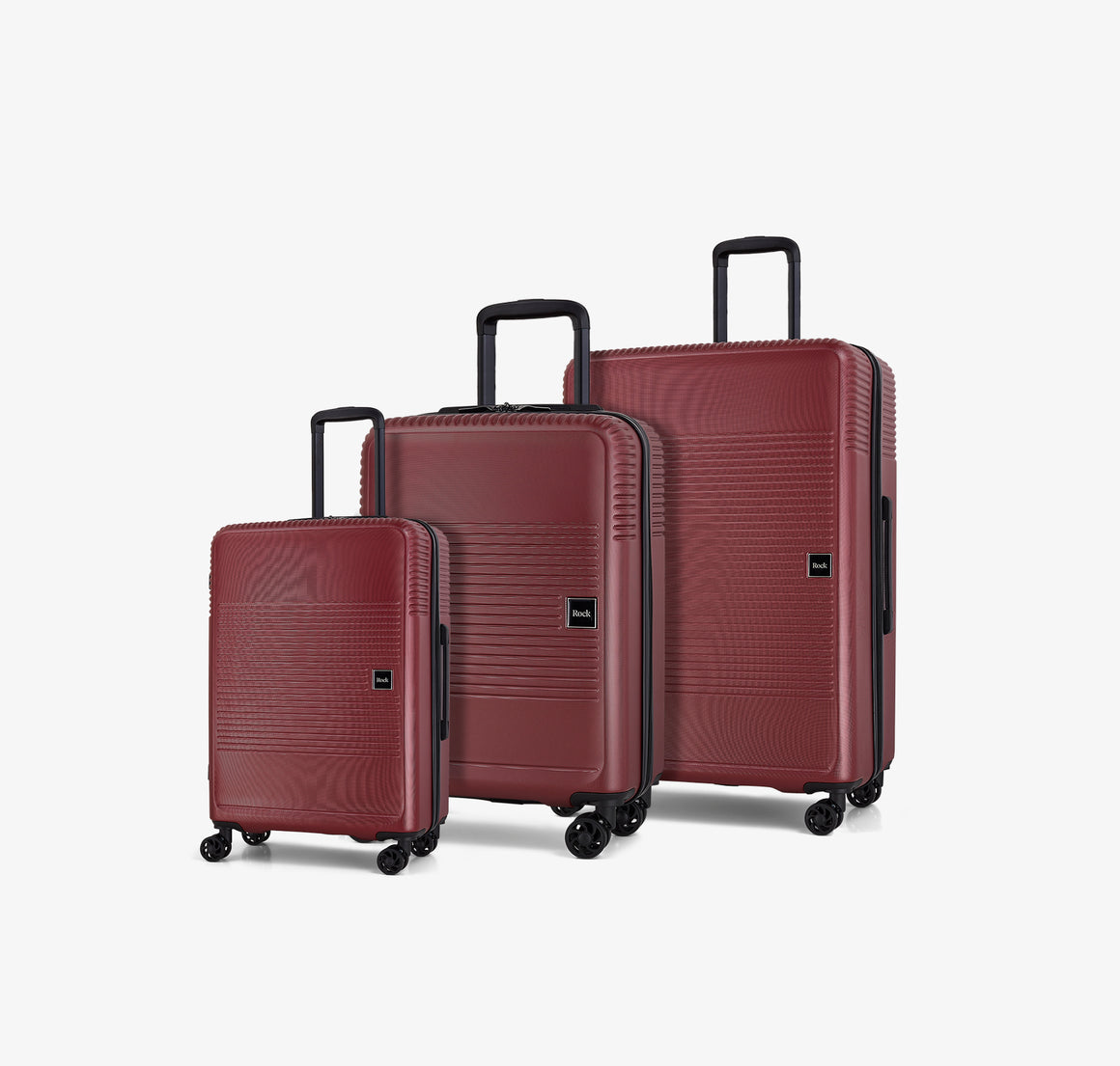 Lincoln Set of 3 Suitcases in Burgundy