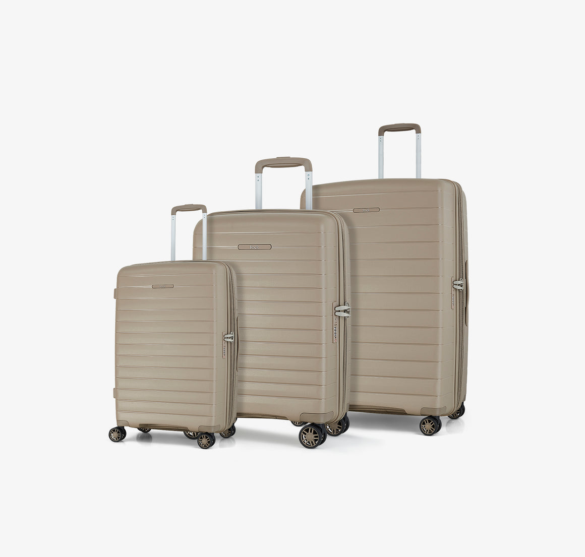 Palma Set of 3 Suitcases in Champagne