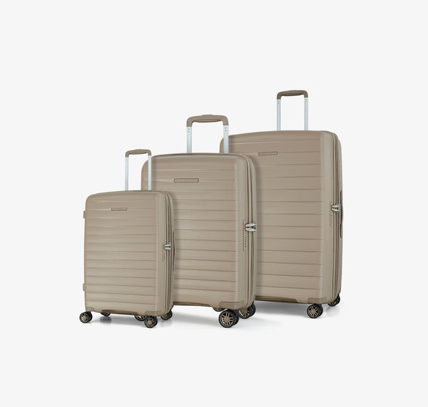 Palma Set of 3 Suitcases in Champagne