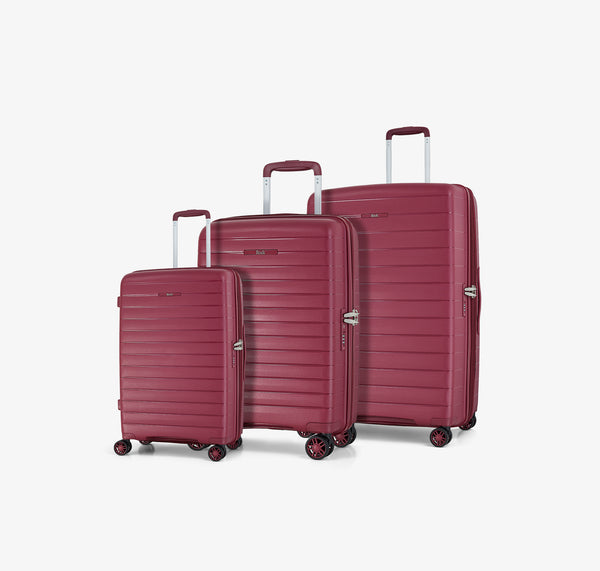 Palma Set of 3 Suitcases in Burgundy