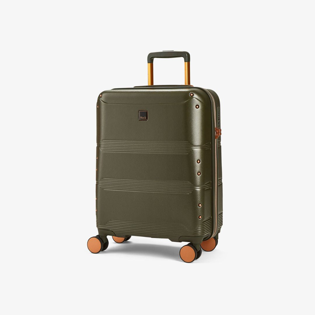 Mayfair Small Suitcase with Copper Hardware | Khaki | Rock Luggage